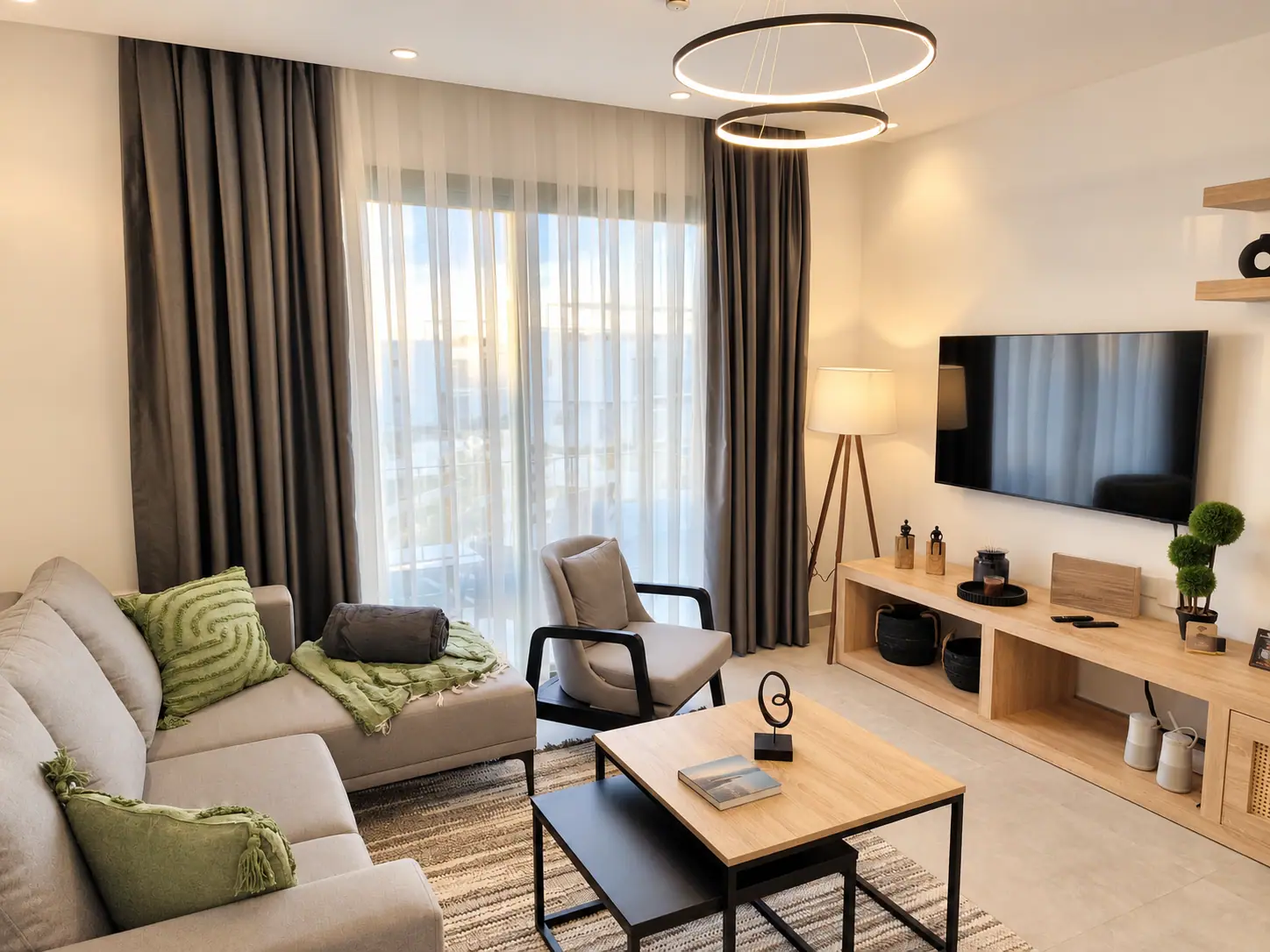The living room at Skyview Penthouse